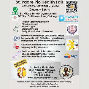 St. Padre Pio Parish Health Fair in Chicago - October 7